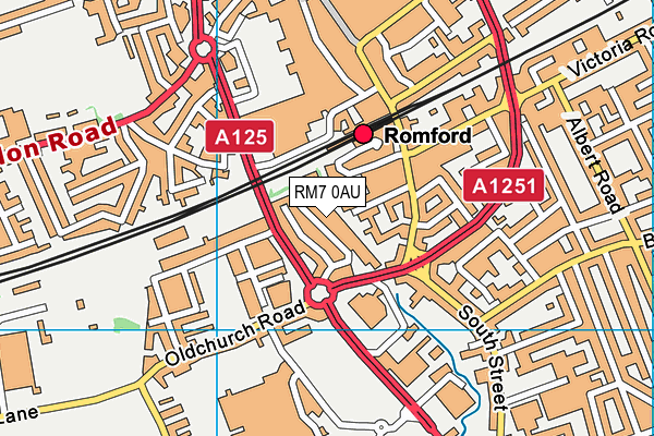 Ldg Fitness Centre (Romford) (Closed) map (RM7 0AU) - OS VectorMap District (Ordnance Survey)