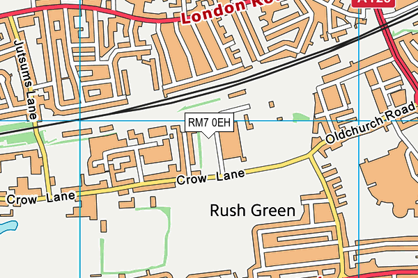 RM7 0EH map - OS VectorMap District (Ordnance Survey)