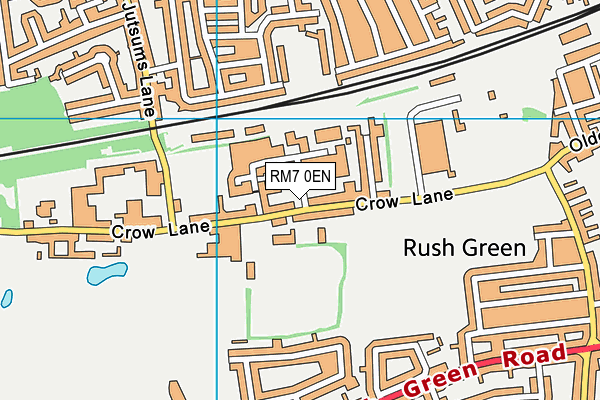 RM7 0EN map - OS VectorMap District (Ordnance Survey)