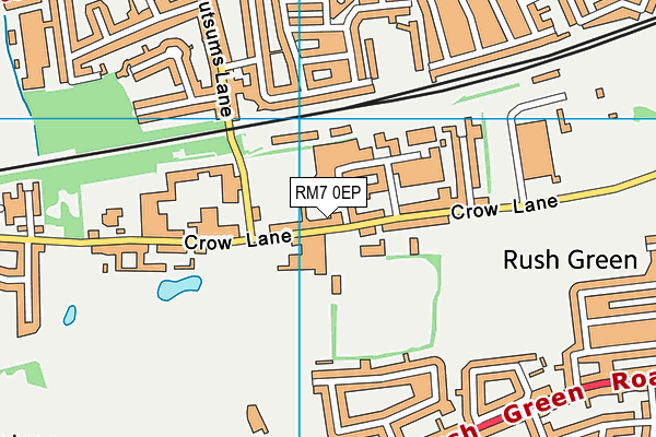 Romford And Gidea Park Rfc map (RM7 0EP) - OS VectorMap District (Ordnance Survey)