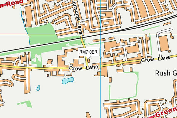 RM7 0ER map - OS VectorMap District (Ordnance Survey)