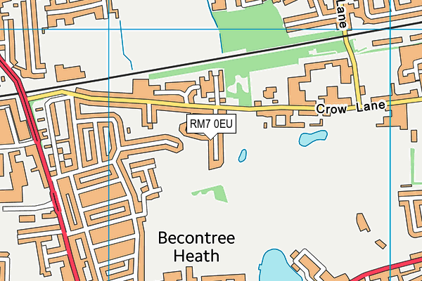 RM7 0EU map - OS VectorMap District (Ordnance Survey)