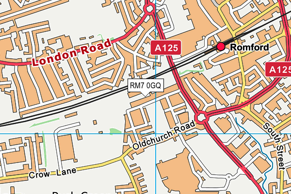 RM7 0GQ map - OS VectorMap District (Ordnance Survey)