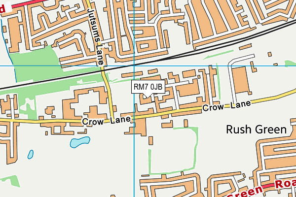RM7 0JB map - OS VectorMap District (Ordnance Survey)