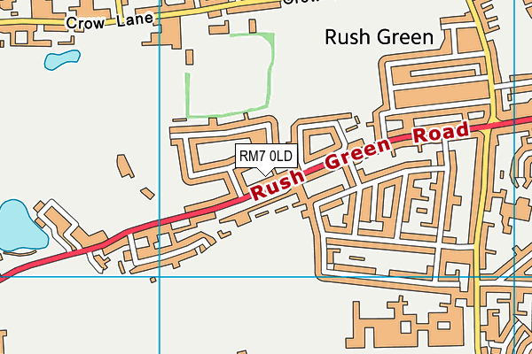 RM7 0LD map - OS VectorMap District (Ordnance Survey)