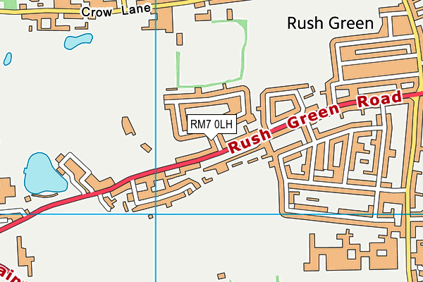 RM7 0LH map - OS VectorMap District (Ordnance Survey)
