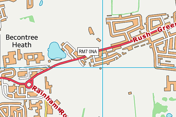 RM7 0NA map - OS VectorMap District (Ordnance Survey)