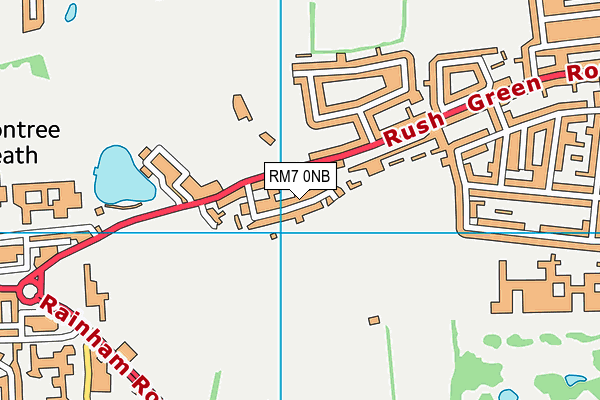 RM7 0NB map - OS VectorMap District (Ordnance Survey)