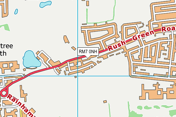 RM7 0NH map - OS VectorMap District (Ordnance Survey)