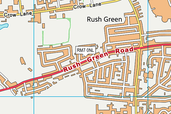 RM7 0NL map - OS VectorMap District (Ordnance Survey)