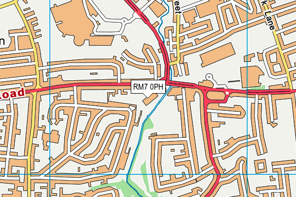 RM7 0PH map - OS VectorMap District (Ordnance Survey)
