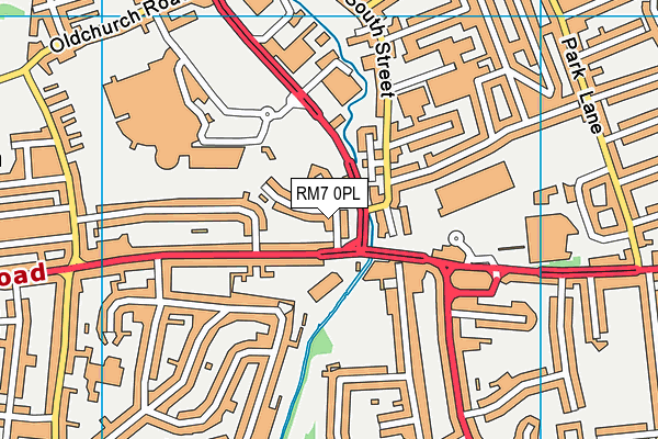 RM7 0PL map - OS VectorMap District (Ordnance Survey)