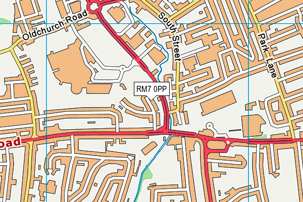 RM7 0PP map - OS VectorMap District (Ordnance Survey)