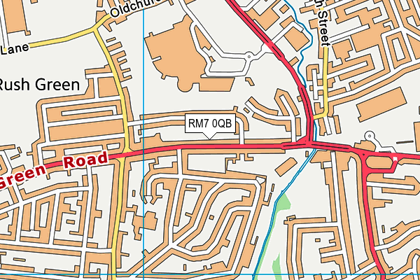 RM7 0QB map - OS VectorMap District (Ordnance Survey)