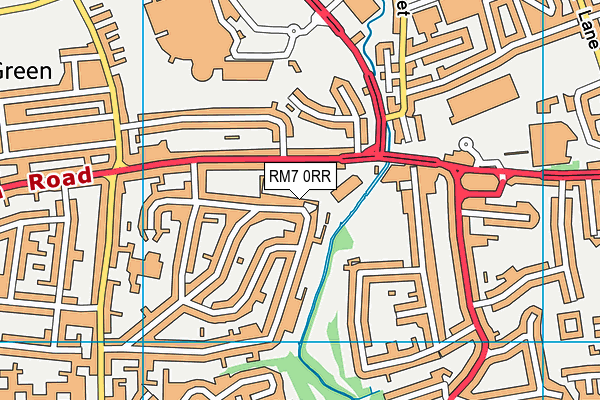 RM7 0RR map - OS VectorMap District (Ordnance Survey)