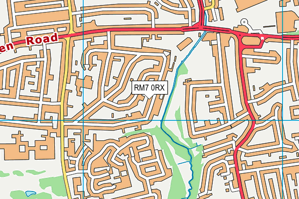 RM7 0RX map - OS VectorMap District (Ordnance Survey)