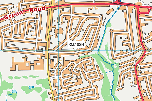 RM7 0SH map - OS VectorMap District (Ordnance Survey)