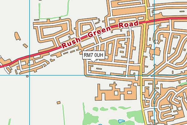 RM7 0UH map - OS VectorMap District (Ordnance Survey)
