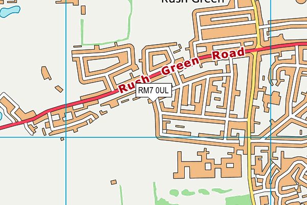 RM7 0UL map - OS VectorMap District (Ordnance Survey)