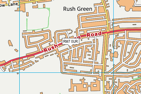 RM7 0UR map - OS VectorMap District (Ordnance Survey)