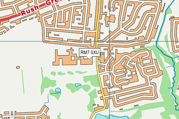 Barking and Dagenham College map (RM7 0XU) - OS VectorMap District (Ordnance Survey)