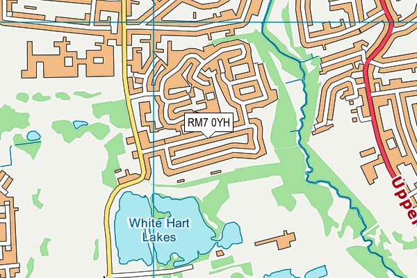 RM7 0YH map - OS VectorMap District (Ordnance Survey)