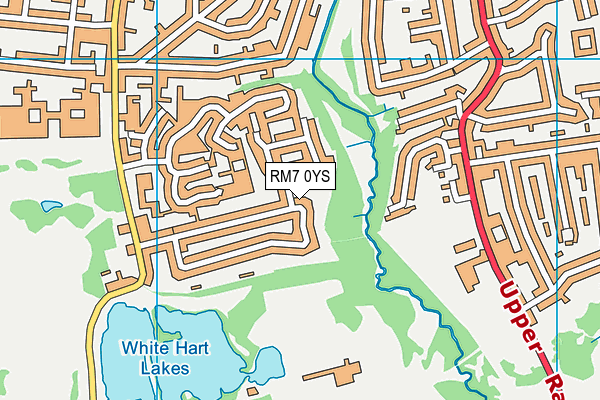 RM7 0YS map - OS VectorMap District (Ordnance Survey)