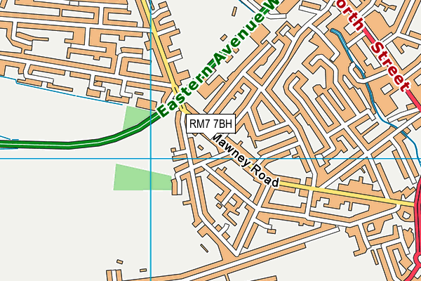 RM7 7BH map - OS VectorMap District (Ordnance Survey)