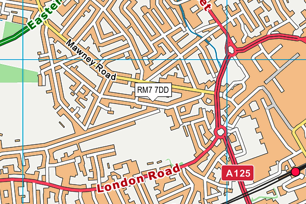 RM7 7DD map - OS VectorMap District (Ordnance Survey)