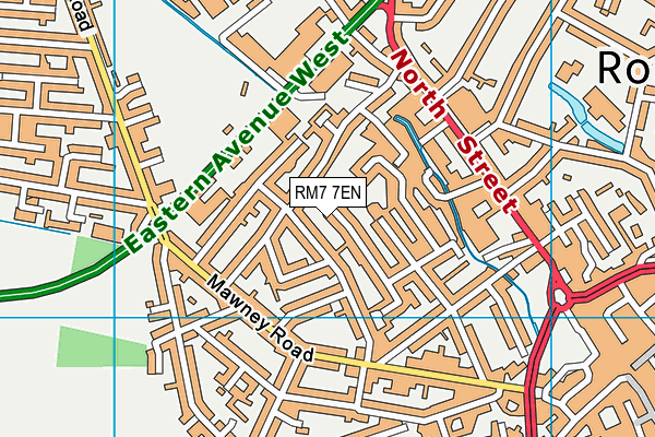 RM7 7EN map - OS VectorMap District (Ordnance Survey)