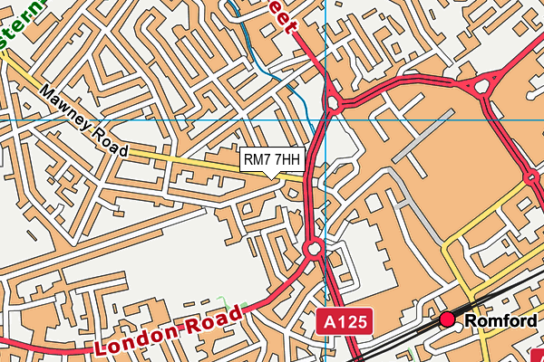 RM7 7HH map - OS VectorMap District (Ordnance Survey)