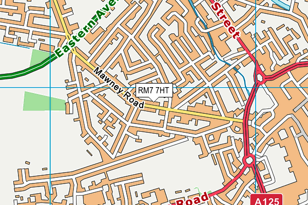RM7 7HT map - OS VectorMap District (Ordnance Survey)