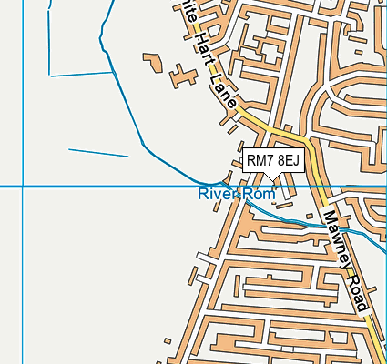 RM7 8EJ map - OS VectorMap District (Ordnance Survey)