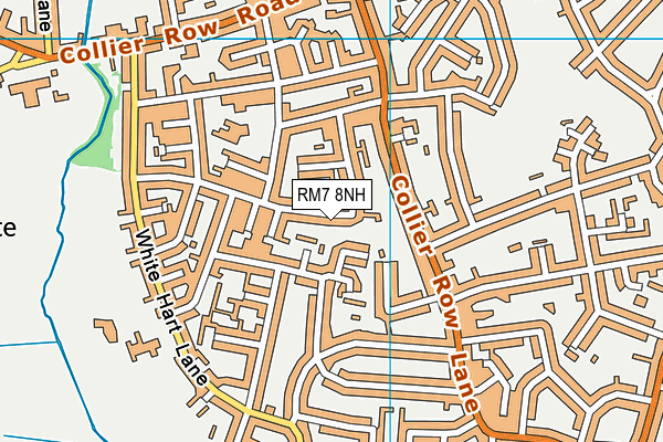 RM7 8NH map - OS VectorMap District (Ordnance Survey)