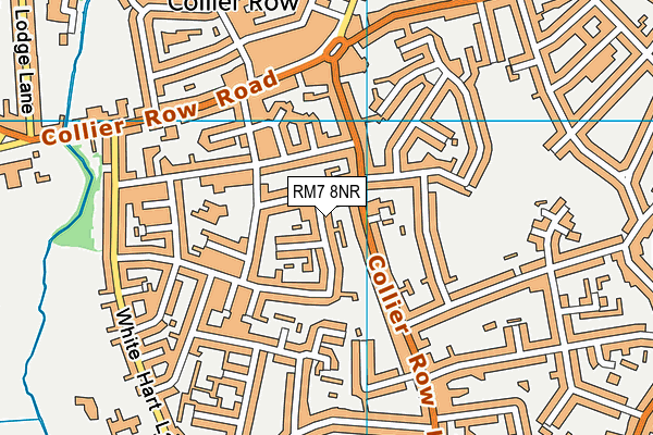 RM7 8NR map - OS VectorMap District (Ordnance Survey)