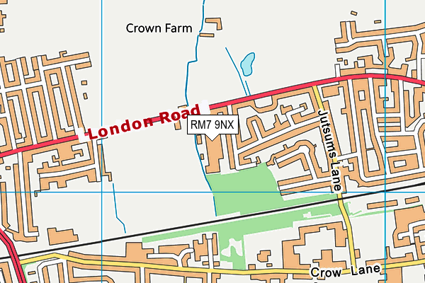 St Edwards Church Of England School And Sixth Form College map (RM7 9NX) - OS VectorMap District (Ordnance Survey)