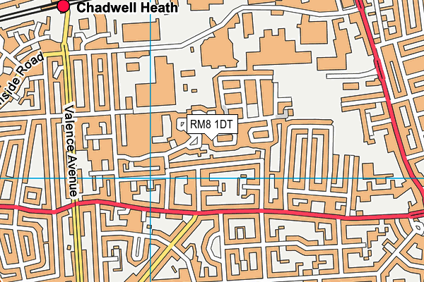 RM8 1DT map - OS VectorMap District (Ordnance Survey)