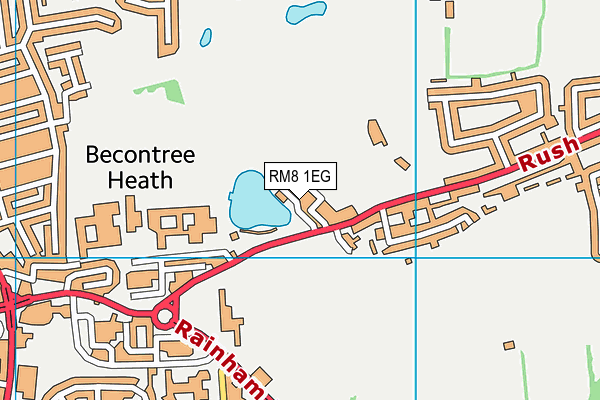 RM8 1EG map - OS VectorMap District (Ordnance Survey)