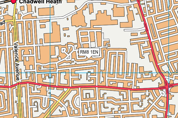 RM8 1EN map - OS VectorMap District (Ordnance Survey)