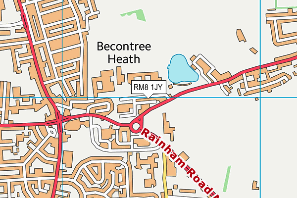 RM8 1JY map - OS VectorMap District (Ordnance Survey)