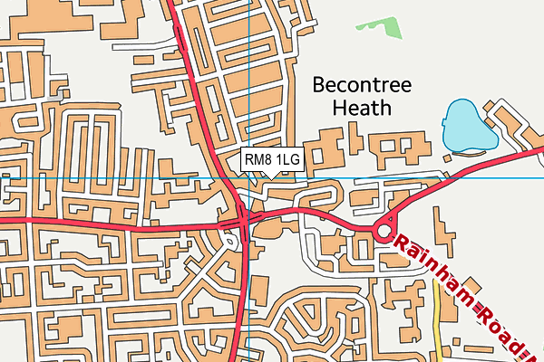 RM8 1LG map - OS VectorMap District (Ordnance Survey)