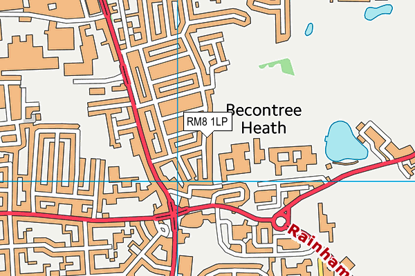 RM8 1LP map - OS VectorMap District (Ordnance Survey)