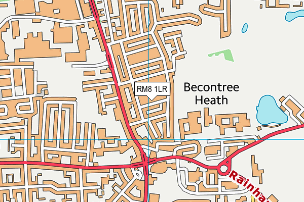 RM8 1LR map - OS VectorMap District (Ordnance Survey)