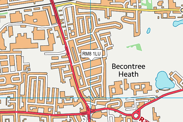 RM8 1LU map - OS VectorMap District (Ordnance Survey)