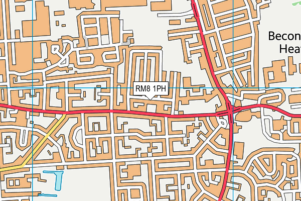 RM8 1PH map - OS VectorMap District (Ordnance Survey)