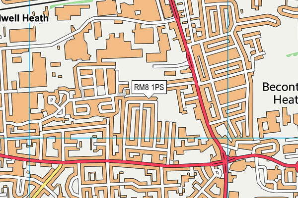 RM8 1PS map - OS VectorMap District (Ordnance Survey)