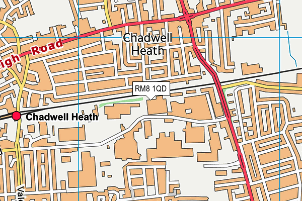 RM8 1QD map - OS VectorMap District (Ordnance Survey)