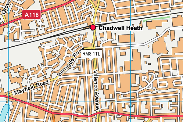 RM8 1TL map - OS VectorMap District (Ordnance Survey)