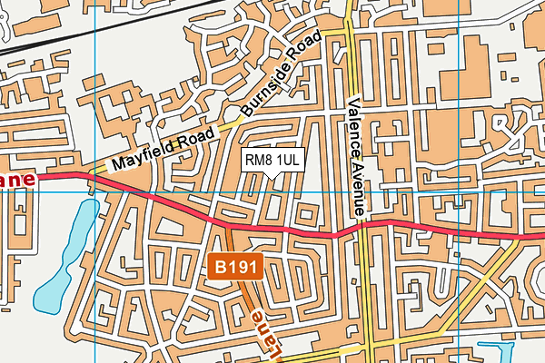 RM8 1UL map - OS VectorMap District (Ordnance Survey)