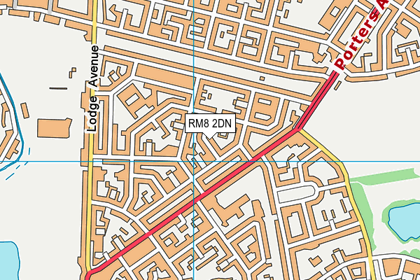 RM8 2DN map - OS VectorMap District (Ordnance Survey)